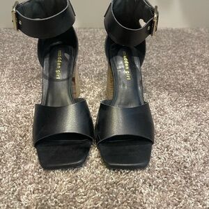 Madden Girl Black Women's Heeled Sandals